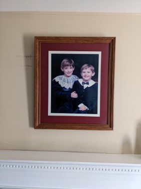 finished picture frame from one foot away with photo of children